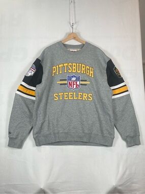 Mitchell & Ness Pittsburgh Steelers NFL Super bowl Crewneck Sweatshirt Sz XL